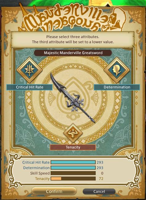 ff14 manderville weapon attributes.